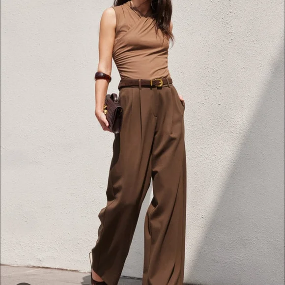 OGL Brown Wide-Leg Pants & Jumpsuits Collection - Picture 1 of 4